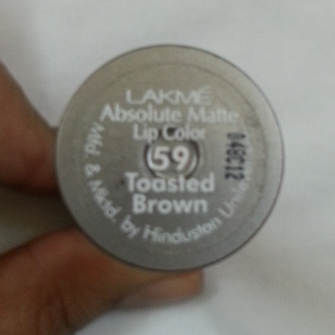 lakme absolute matte lipstick toasted brown 1