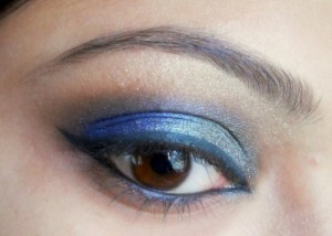 peacock blue colors eye makeup tutorial 1