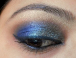 peacock blue colors eye makeup tutorial (12)