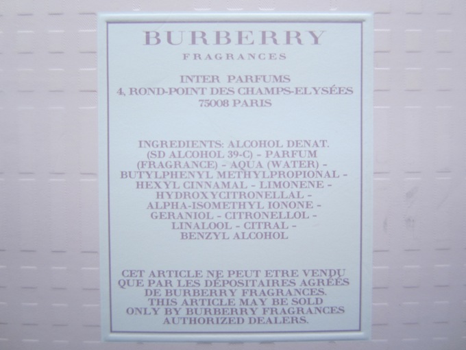 Burberry Perfume 5