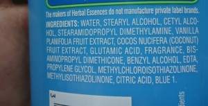Herbal Essences Hello hydration moisture & Shine Conditioner ingredients