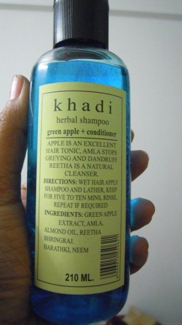 Khadi herbal shampoo green apple