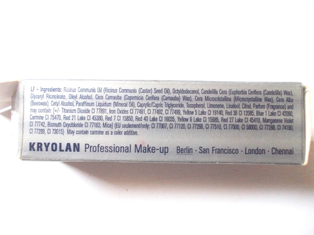 Kryolan Professional LC 213 Lipstick  08 Ingredients 2