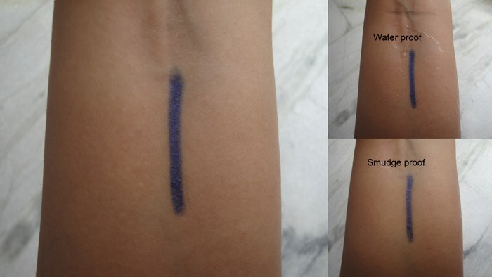 NYX retractable eye liner deep blue swatches