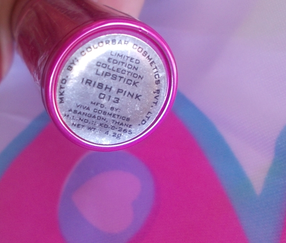 colorbar limited edition lipstick irish pink (3)