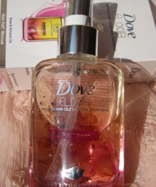dove elixir almond oil bottle