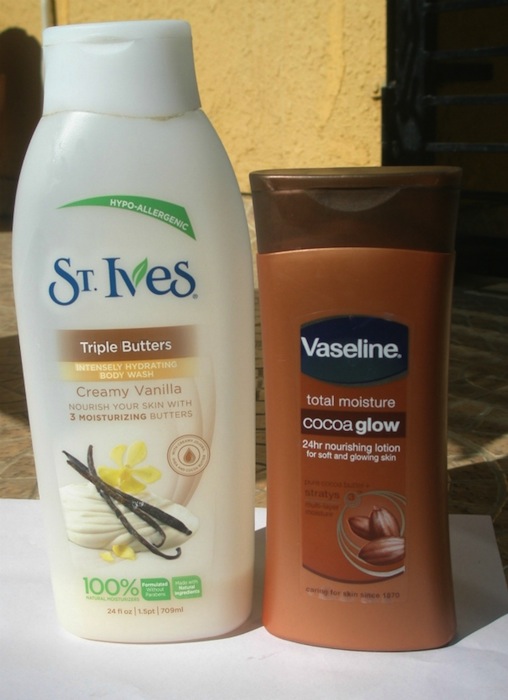 st ives triple butters body wash vs Vaseline