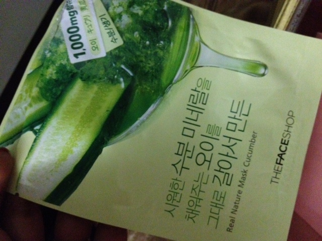 the face shop real nature cucumber mask