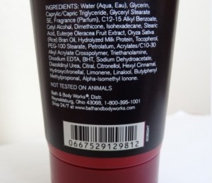 Bath & Body Works Midnight Pomegranate Triple moisture body cream ingredients