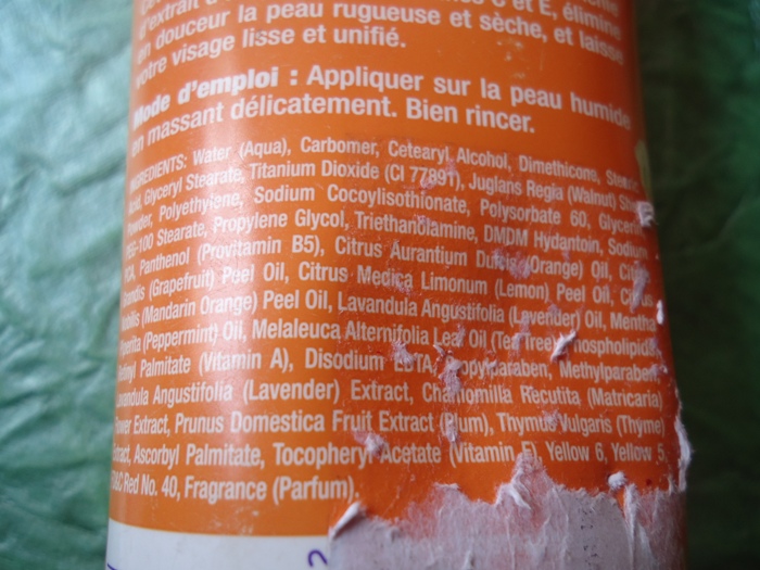 Ingredients Facial Scrub