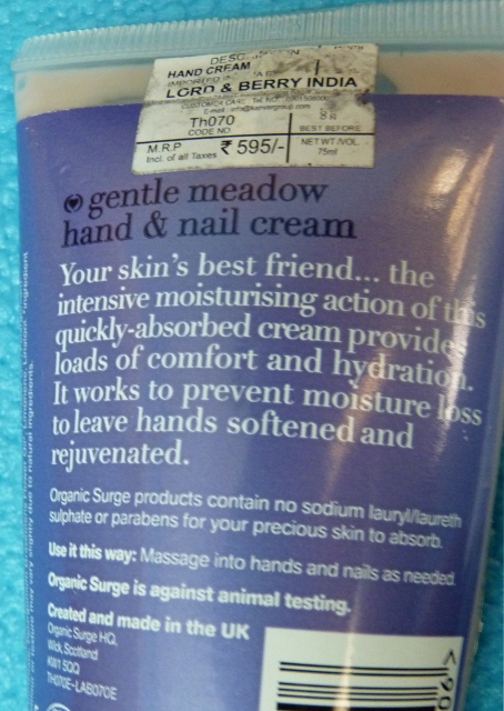Organic Surge Gentle meadow  Hand and Nail Cream   (4)