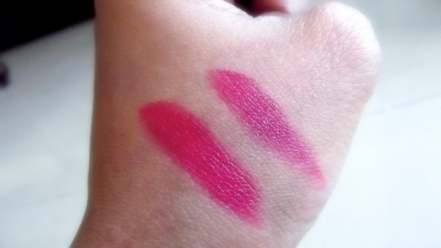 Rimmel Moisture Renew Lipstick Funtime Fuchsia swatches