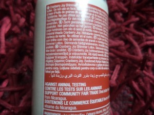 The Body Shop Cranberry Joy Shimmer lotion (4)