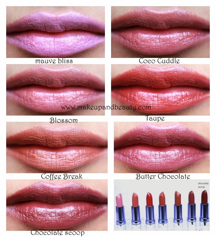 colorbar-brown-lipstick swatches