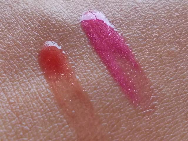 Colorbar True shine lip gloss Fab & Radiant Swatches