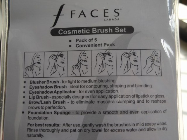 Faces Cosmetics 5 Piece + Foundation Sponge Brush Set (2)