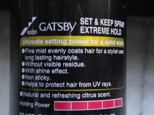 Gatsby Set & Keep Hair Spray Extreme Hold Review