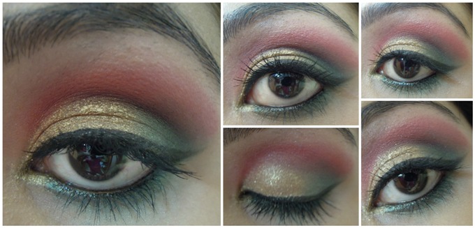 Golden Pink eye makeup