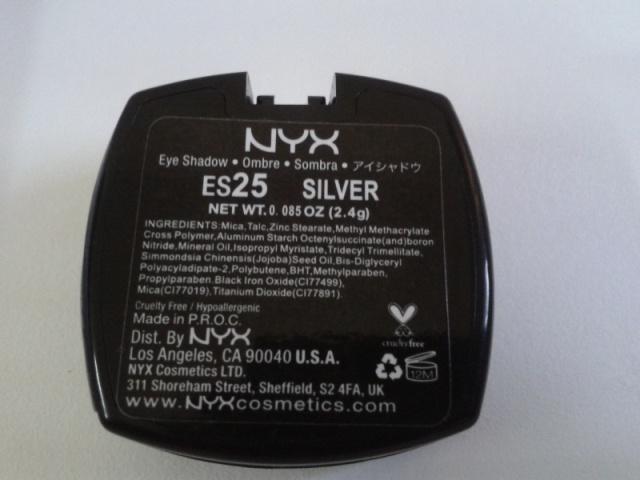 NYX Single Eyeshadow – Silver  (2)