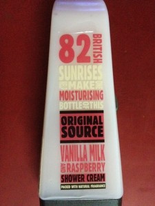 Original Source Vanilla Milk and Raspberry Shower Cream (2)