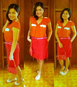 OOTD: Tangerine, Red and Pink 3