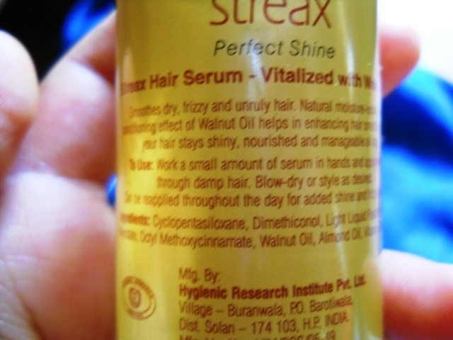 Streax Perfect Shine Hair Serum Review