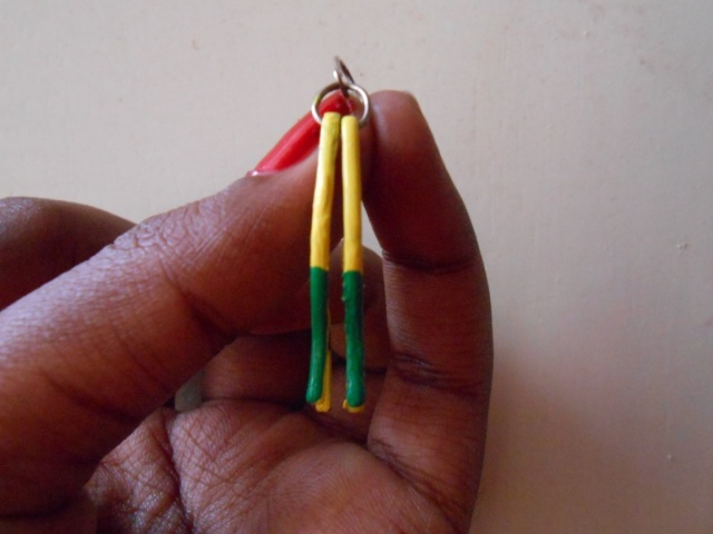 Colorful earrings using hair pins Do it Yourself (2)