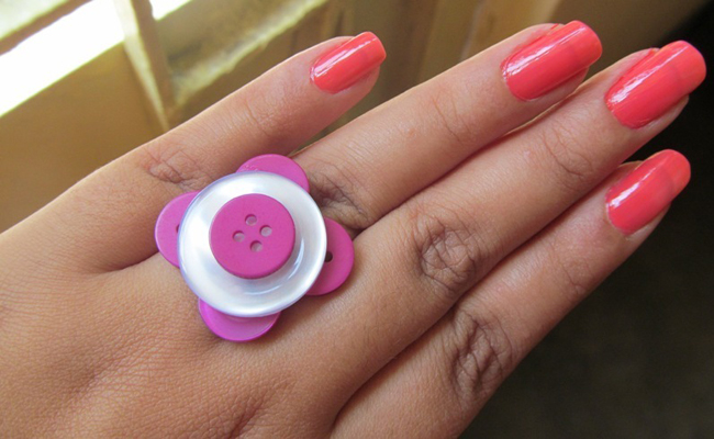 Colourful-Button-Ring