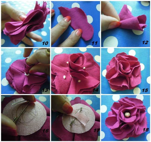 Make your own Fluffy Flower Brooch DIY (5)