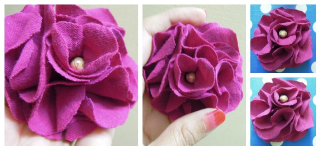 Make your own Fluffy Flower Brooch DIY