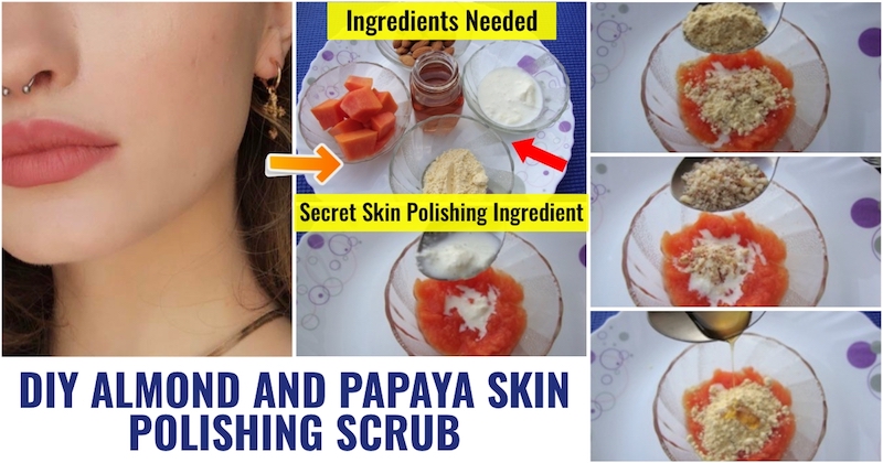 Papaya almond scrub