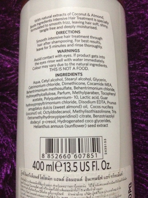 Boots Coconut & Almond Intensive Hair Treatment  (3)