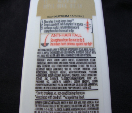 Clear Anti Hair Fall Shampoo Ingredients
