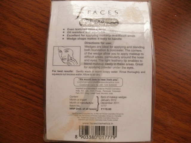 Faces Canada Makeup Wedges pack