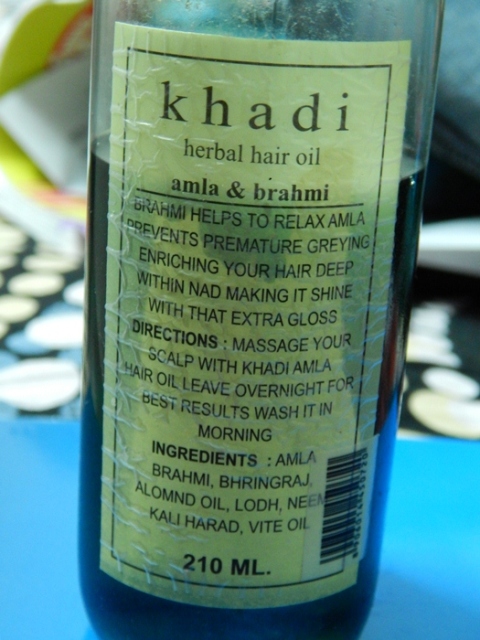 Khadi Herbal Hair Oil Amla and Brahmi Review