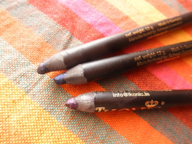 Kryolan Ikonic Gel Liner Pencil: Violet Gem, Black Spark and Navy 2