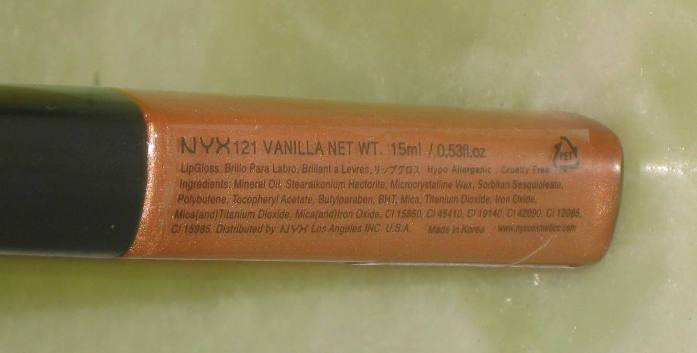 NYX Lip Gloss Vanilla 8