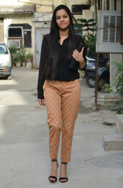 OOTD Black Blouse with Tribal Pants (6)