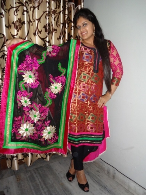 Outfit of the day Heavy Dupatta Suit (8)