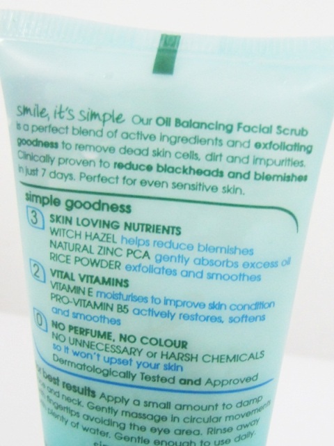 Simple Clear Skin Oil Balancing Facial Scrub Review 2