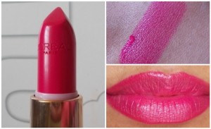 loreal color riche lipstick intense fuchsia collage