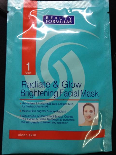 Beauty Formulas Radiate &Glow  Brightening  Facial Mask