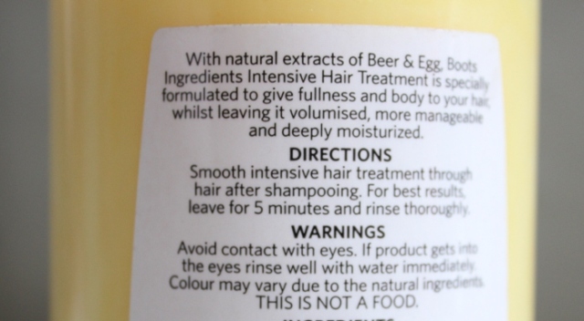 Boots Beer & Egg Intesive Hair Treatment (2)