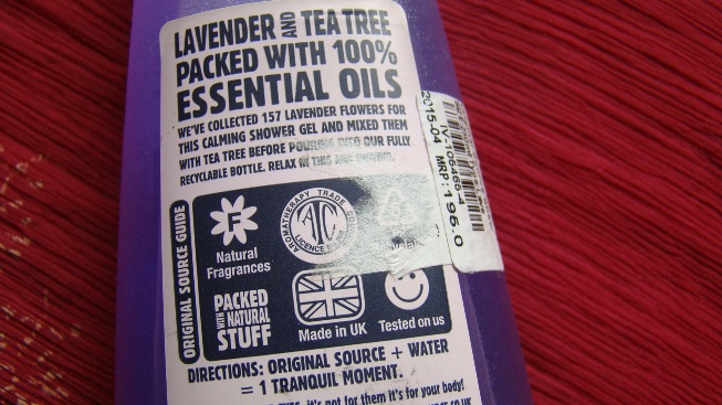 Original Source Lavender and Tea Tree Shower Gel 2