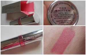 Colorbar matte touch lipstick smitten 1