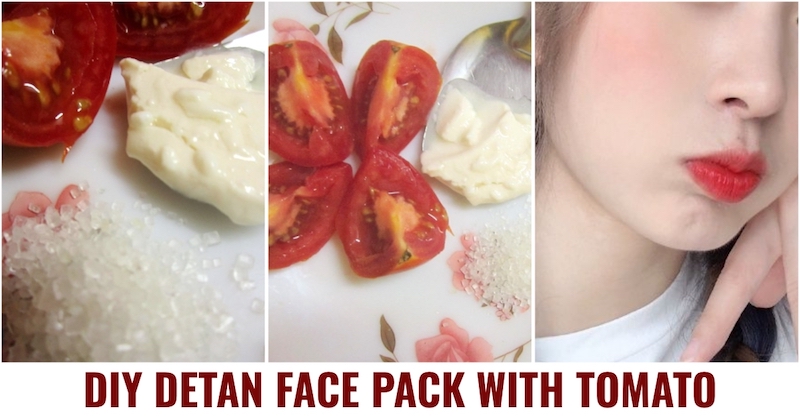 Detan pack with tomato