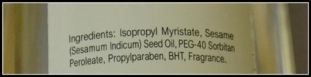 Nuetrogena Body OIl ingredients