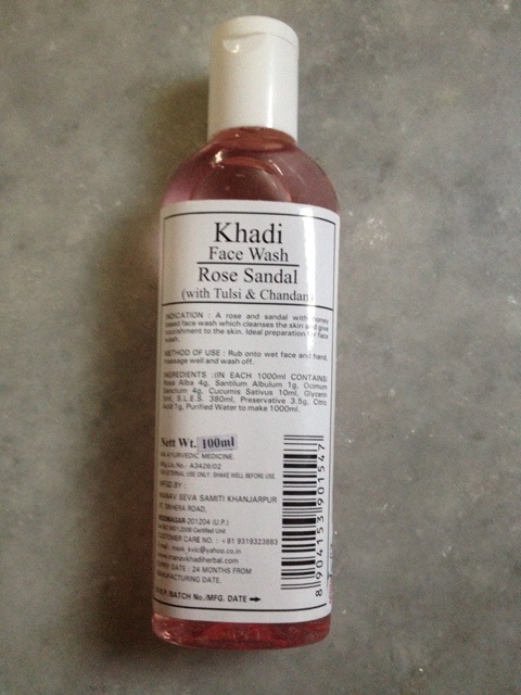 khadi rose face wash rose sandal