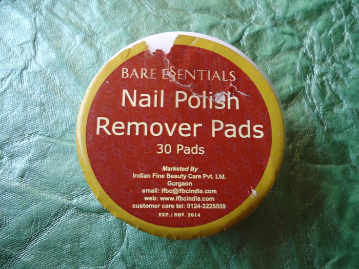 bare essentials nail polish remover pads