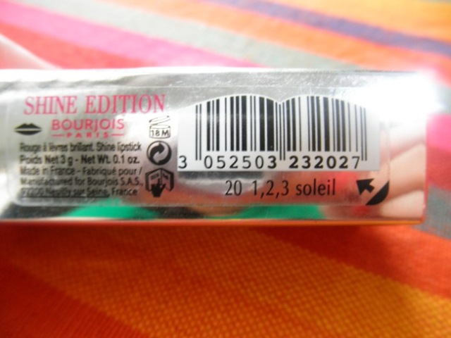 Bourjois Shine Edition lipstick Shade 20-1,2,3 Soleil2